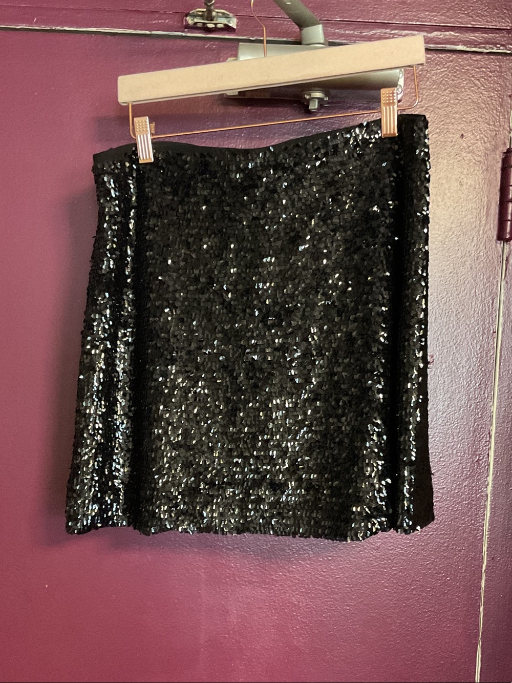 H&M Black Sequin Mini Skirt